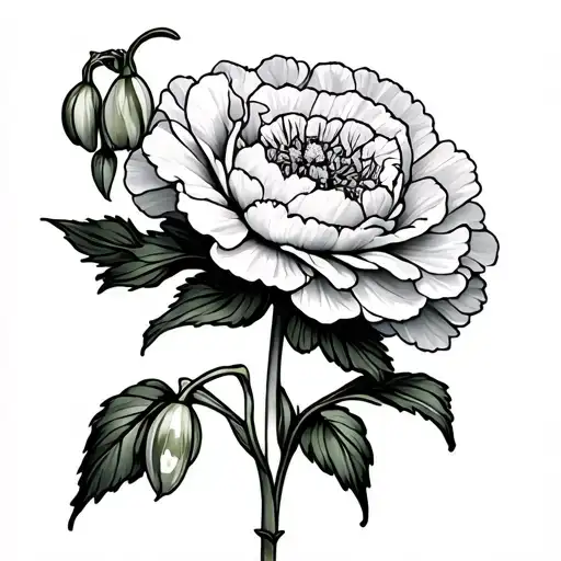 Carnation And Snowdrop