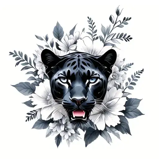 Panther And Florals