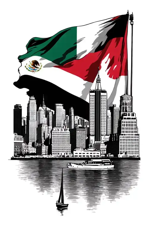 Toronto With The Mexican Flag