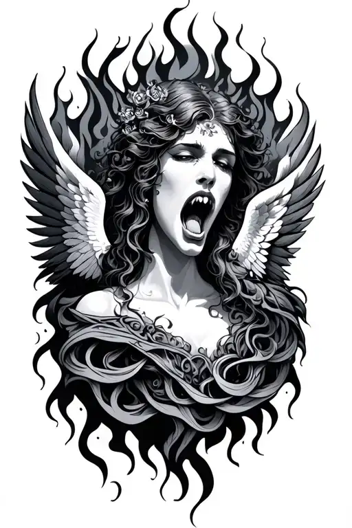 Spoke In Tongues Of Angels Beneath Tongues Of Flame