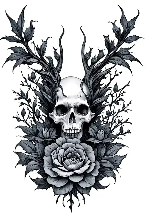 Dark Goth Nature Ornamental