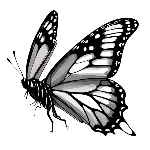 Butterfly Made With A Body Ofvsewing Needles