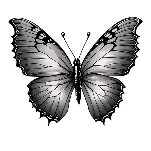 Butterfly Made With A Body Of Sewing Needles