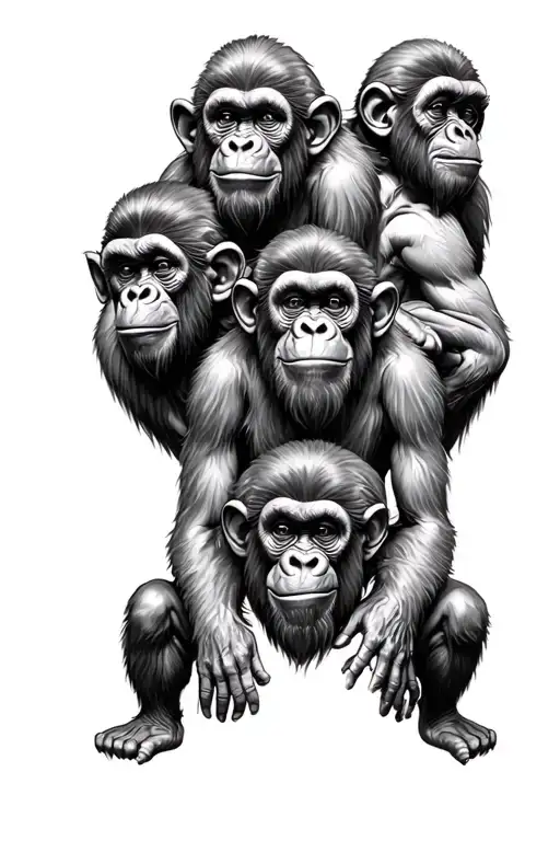3 Wise Monkeys For The Forearm Sleeve