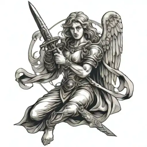 Arc Angel Holding A Sword