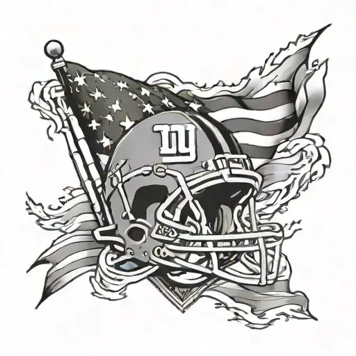 American Flag New York Giants