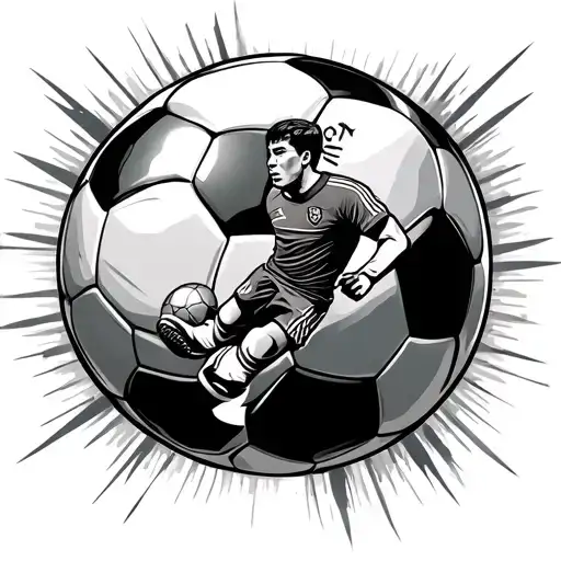Soccer Ball With Soccer Jockey