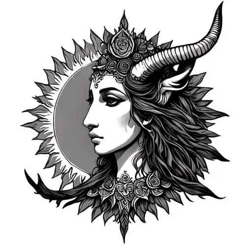 Sun Over A Capricorn Goddess