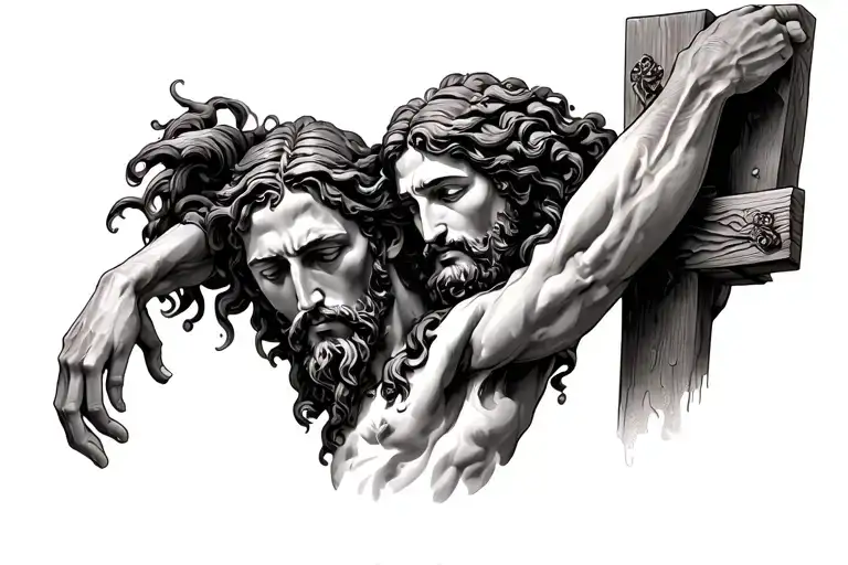 Jesus Crusifixion Extended In Arm