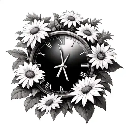 Clock Edelweiss And Tree