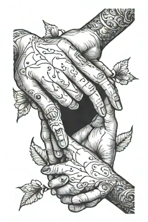 Daughter Holding Hands