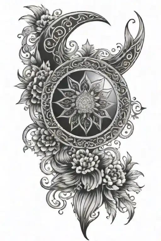 Crescent Moon Mandala Sleeve