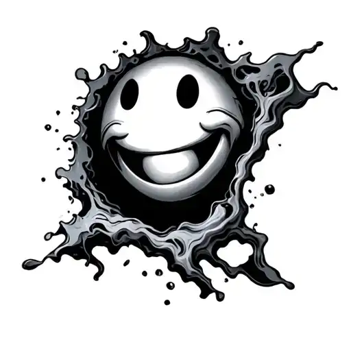 Smiley Face Coming Out Of Skin
