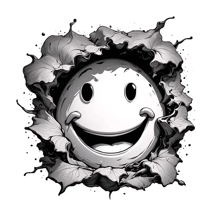 Smiley Face Coming Out Of Skin