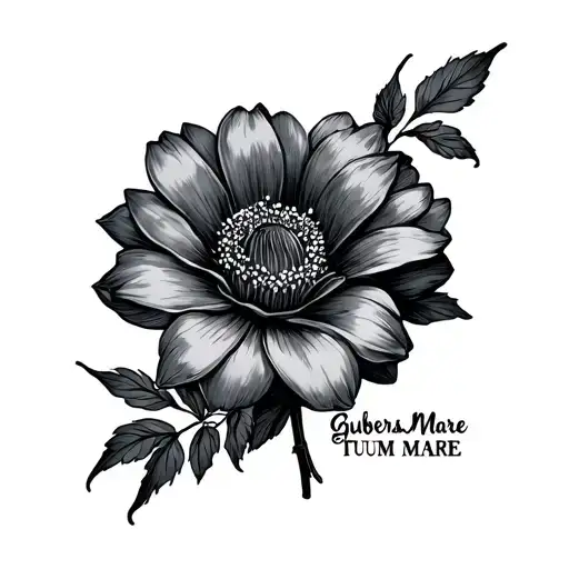 Gubernas Tuum Mare Written Inside Manly Flower On Forearm