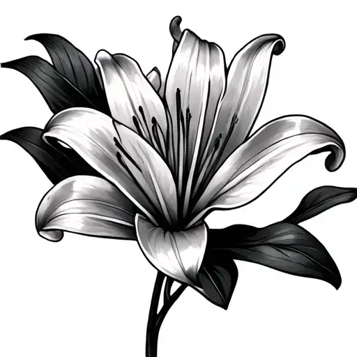 Lily Tattoo Small On Ribs No Leaves