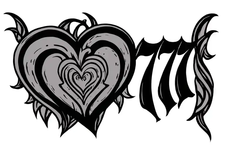 Heart 777 Intertwined