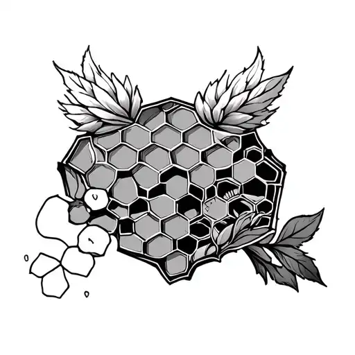 I Want A Tattoo On The Chest And Shoulder That Is Of Honeycomb