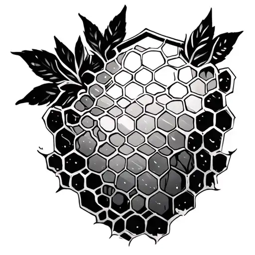 I Want A Tattoo On The Chest And Shoulder That Is Of Honeycomb