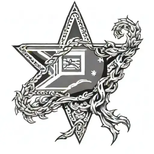 Austrlian Flag With The South African Plag Colours