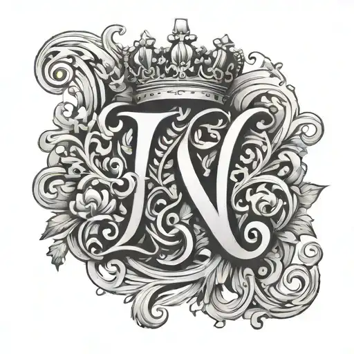 Alphabet N With Crown