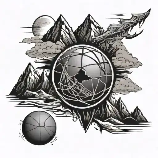 Basketball And Mountains