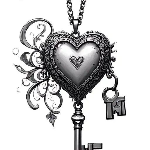 Heart Locket And Key
