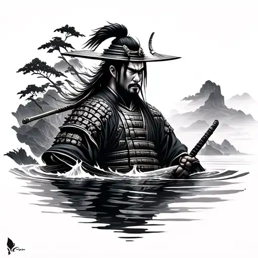 Samurai And Water