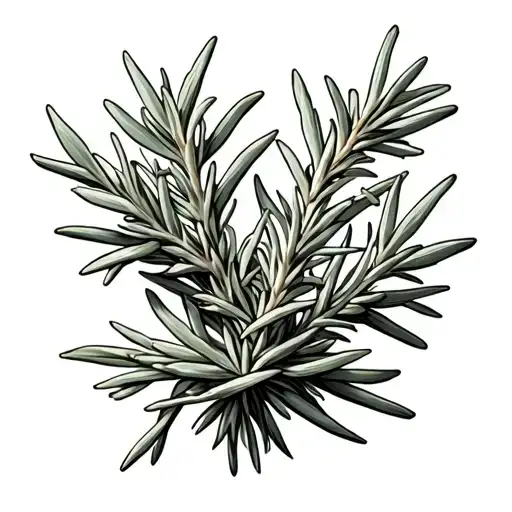 Rosemary With Chain Forming The Shape