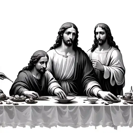Last Supper With All Disciples