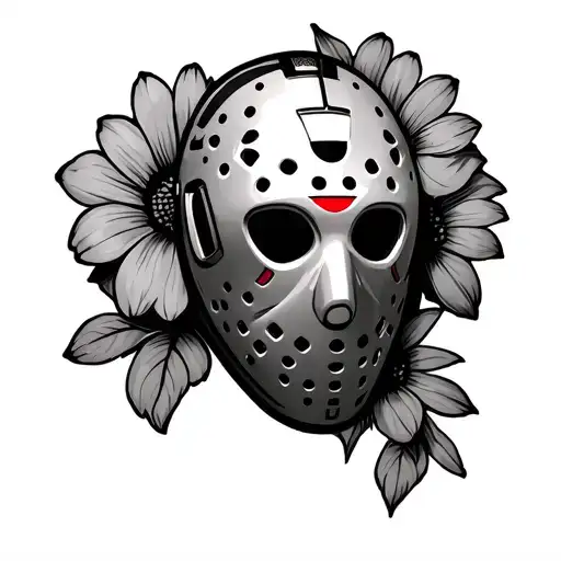 Hockey Mask Flowera Goalie Stick