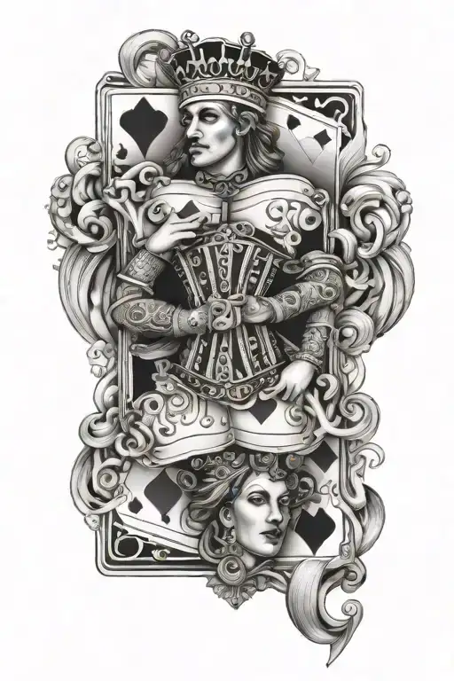 King Of Hearts With Ladies Trying To Grab Him