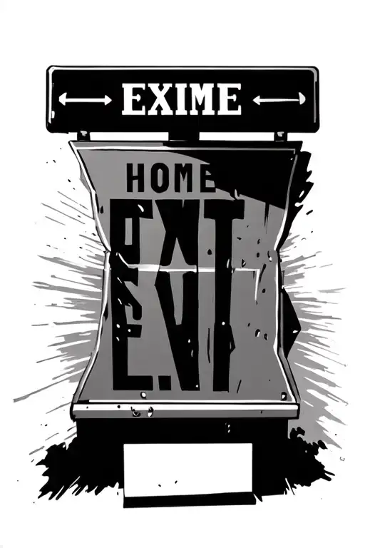 Home Town Exit Sign
