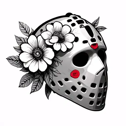 Goalie Mask Flowers