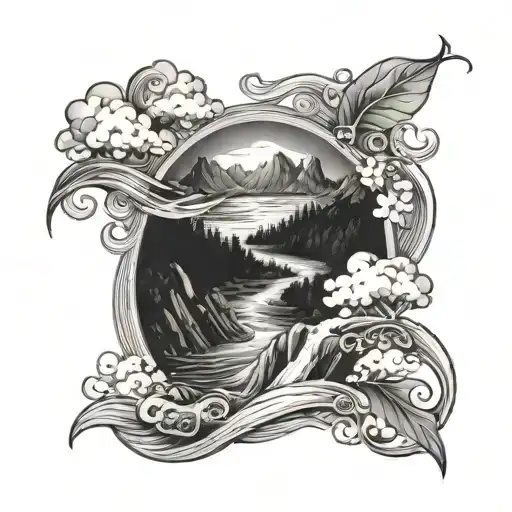 Scripture Verses Flowing River