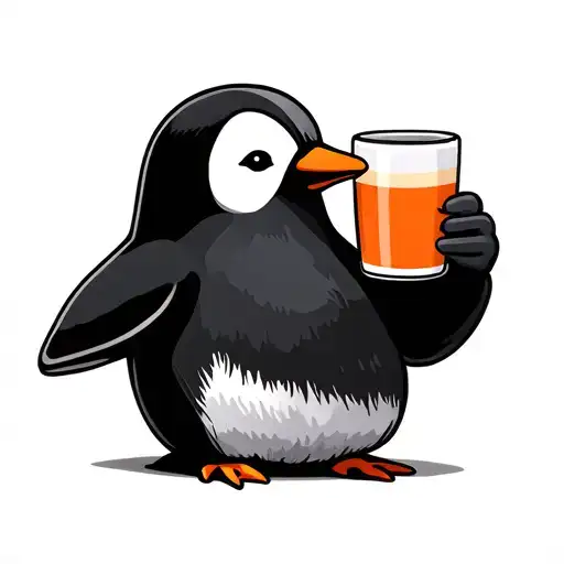 Penguin Standing Holding Mug