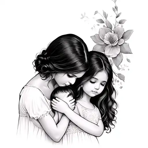 Mother And 2 Daughters