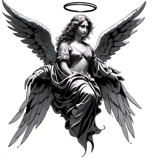 Angel With Halo Slanted