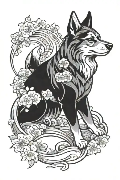 Traditional Japanese Dog