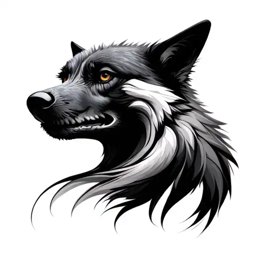 Wolf And Bird Face Morphing