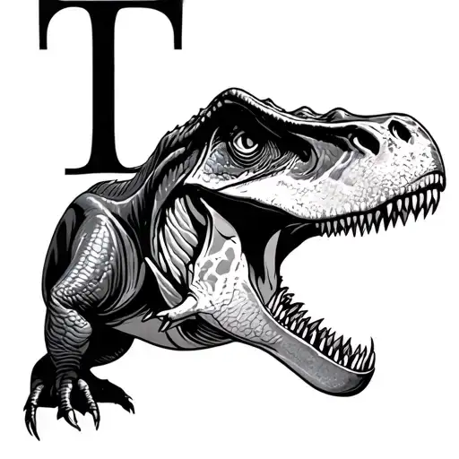 T-rex With The Letter I