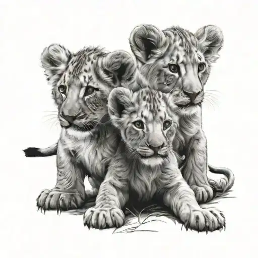 3 Lion Cubs