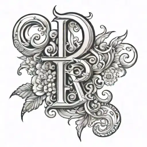 Tattoo That Combines The Letters K And D