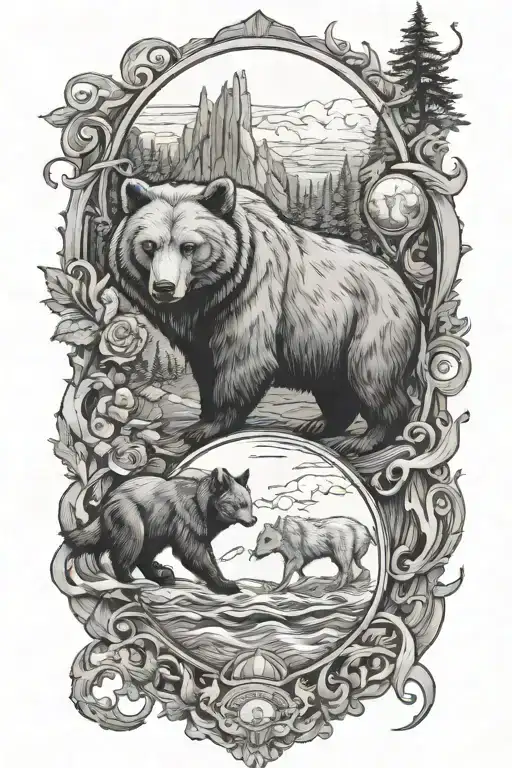 World And Bear And Wolf Travel