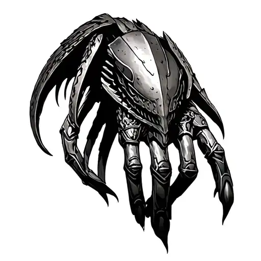 Predator Hand Tattoo Design Skin With Armor