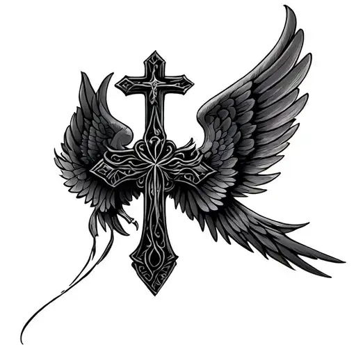 Cross With Wings