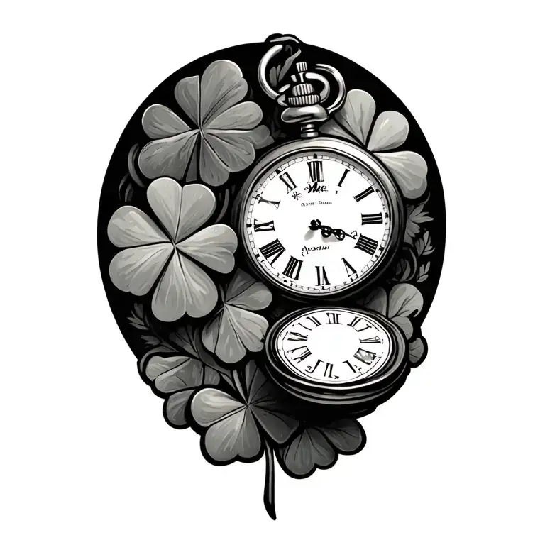Shamrock And Pocket Watch