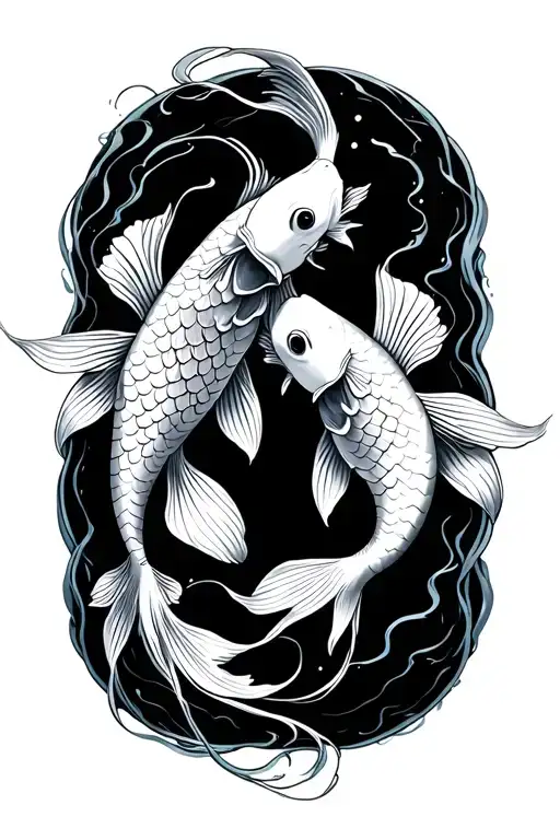Twin Koi Fish