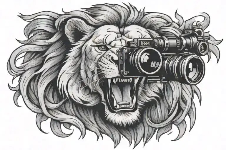Cameraman Lion Head