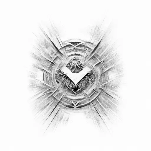 An Abstract Representation Of Scratches In The Form Of A Sigil